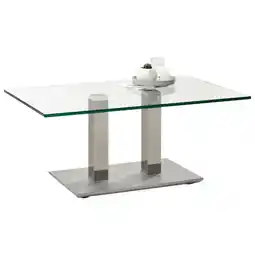 XXXLutz Couchtisch in Metall, Glas 110/70/46-65 cm Angebot