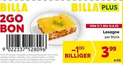 Billa Lasagne Angebot