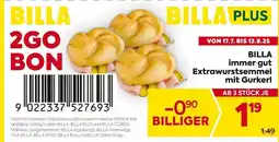 Billa BILLA immer gut Extrawurstsemmel mit Gurkerl Angebot