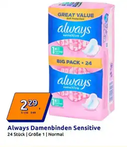 Action Always Damenbinden Sensitive Angebot