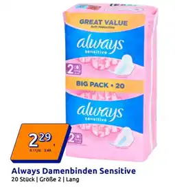 Action Always Damenbinden Sensitive Angebot