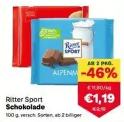 MPreis Ritter sport schokolade Angebot
