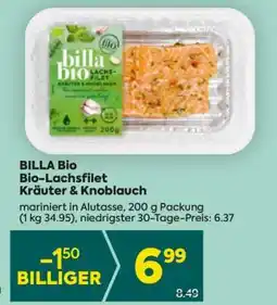 Billa BILLA Bio Bio-Lachsfilet Kräuter & Knoblauch Angebot