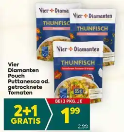Billa Vier Diamanten Pouch Puttanesca od. getrocknete Tomaten Angebot