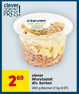 Billa clever Wurstsalat div. Sorten Angebot