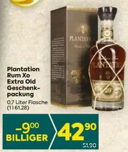 Billa Plantation Rum Xo Extra Old Geschenkpackung Angebot