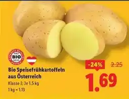 Lidl Bio Speisefrühkartoffeln aus Österreich Angebot