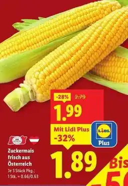 Lidl Zuckermais frisch aus Österreich Angebot
