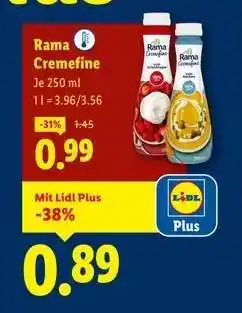 Lidl Rama Cremefine Angebot