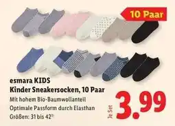 Lidl esmara KIDS Kinder Sneakersocken, 10 Paar Angebot