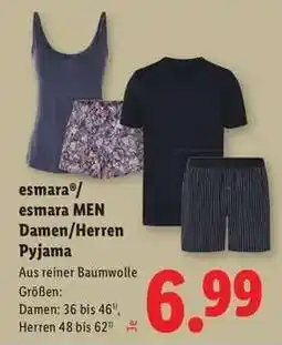 Lidl esmara /esmara MEN Damen/Herren Pyjama Angebot