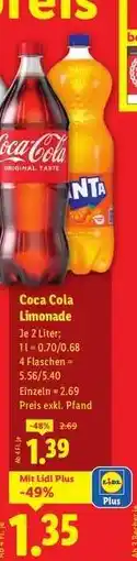 Lidl Coca-Cola Limonade Angebot