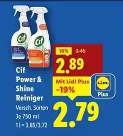 Lidl Cif Power & Shine Reiniger Angebot