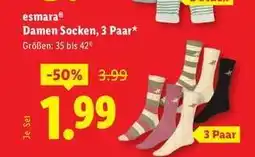 Lidl esmara Damen Socken, 3 Paar Angebot