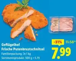 Lidl Geflügelhof Frische Putenbrustschnitzel Angebot