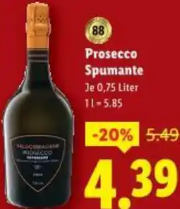 Lidl Prosecco Spumante Angebot