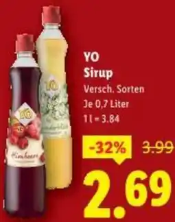 Lidl YO Sirup Angebot