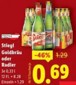 Lidl Stiegl Goldbräu oder Radler Angebot