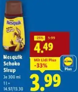 Lidl Nesquik Schoko Sirup Angebot
