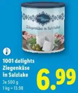 Lidl 1001 delights Ziegenkäse in Salzlake Angebot