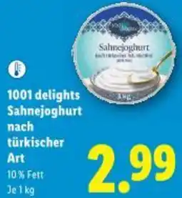 Lidl 1001 delights Sahnejoghurt nach türkischer Art Angebot