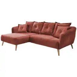 XXXLutz Ecksofa in Velours Koralle Angebot