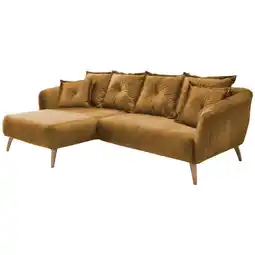 XXXLutz Ecksofa in Velours Gelb Angebot