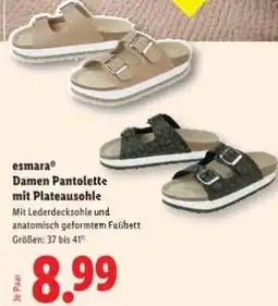 Lidl esmara® Damen Pantolette mit Plateausohle Angebot