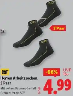 Lidl CAT Herren Arbeitssocken, 3 Paar Angebot
