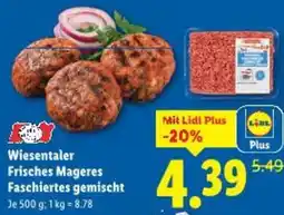 Lidl Wiesentaler Frisches Mageres Faschiertes gemischt Angebot