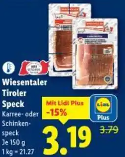 Lidl Wiesentaler Tiroler Speck Angebot