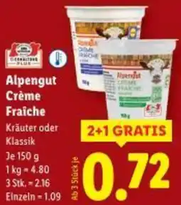 Lidl Alpengut Crème Fraiche Angebot