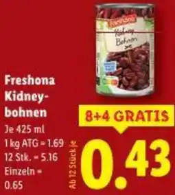 Lidl Freshona Kidney- bohnen Angebot