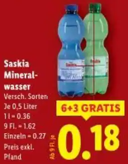Lidl Saskia Mineralwasser Angebot