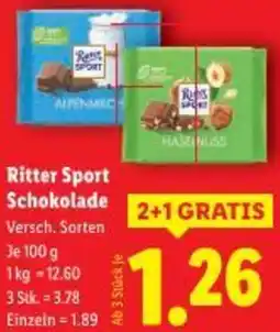 Lidl Ritter Sport Schokolade Angebot