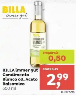 ADEG BILLA immer gut Condimento Bianco od. Aceto Balsamico Angebot