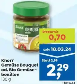 ADEG Knorr Gemüse Bouquet od. Bio Gemüse- bouillon Angebot