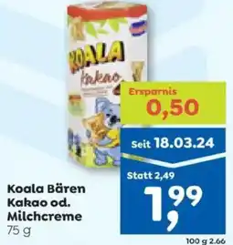 ADEG Koala Bären Kakao od. Milchcreme Angebot