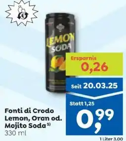 ADEG Fonti di Crodo Lemon, Oran od. Mojito Soda Angebot