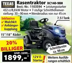 Norma TEXAS Rasentraktor XC140-98H Angebot