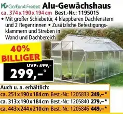 Norma Garten & Freizeit Alu-Gewächshaus Angebot