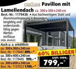 Norma CHILLROI Pavillon mit Lamellendach Angebot
