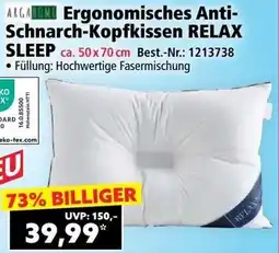 Norma ARGANOM Ergonomisches Anti- Schnarch-Kopfkissen RELAX SLEEP Angebot
