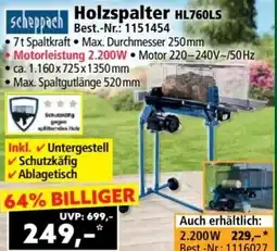 Norma scheppach Holzspalter HL760LS Angebot