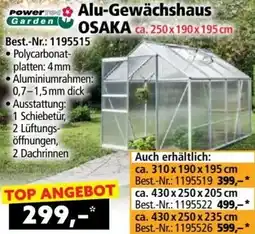 Norma Powered Garden Alu-Gewächshaus OSAKA Angebot