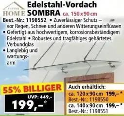 Norma Edelstahl-Vordach SOMBRA Angebot