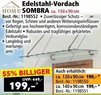 Norma Edelstahl-Vordach SOMBRA Angebot