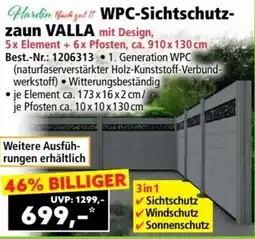 Norma Hardin Hach gut!! WPC-Sichtschutz- zaun VALLA Angebot