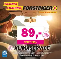 Forstinger Klimaservice Angebot