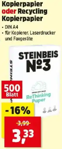 Thomas Philipps Kopierpapier oder Recycling Kopierpapier Angebot